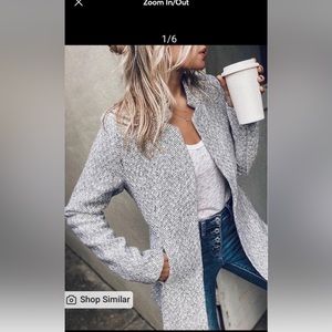 Vici tayshia heather gray coat